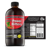 Amenazel Organic Power Bitters herbal supplement bottle front view