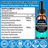 AMENQ hHEALTH Glutathione Liquid Supplement 1000mg bottle side view