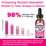 AMENQ hHEALTH High Potency Saffron Extract Liquid ingredients list