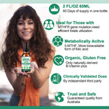 AMENQ hHEALTH L-Methylfolate 5-MTHF Plus Methyl B12 Drops 60ml serving size