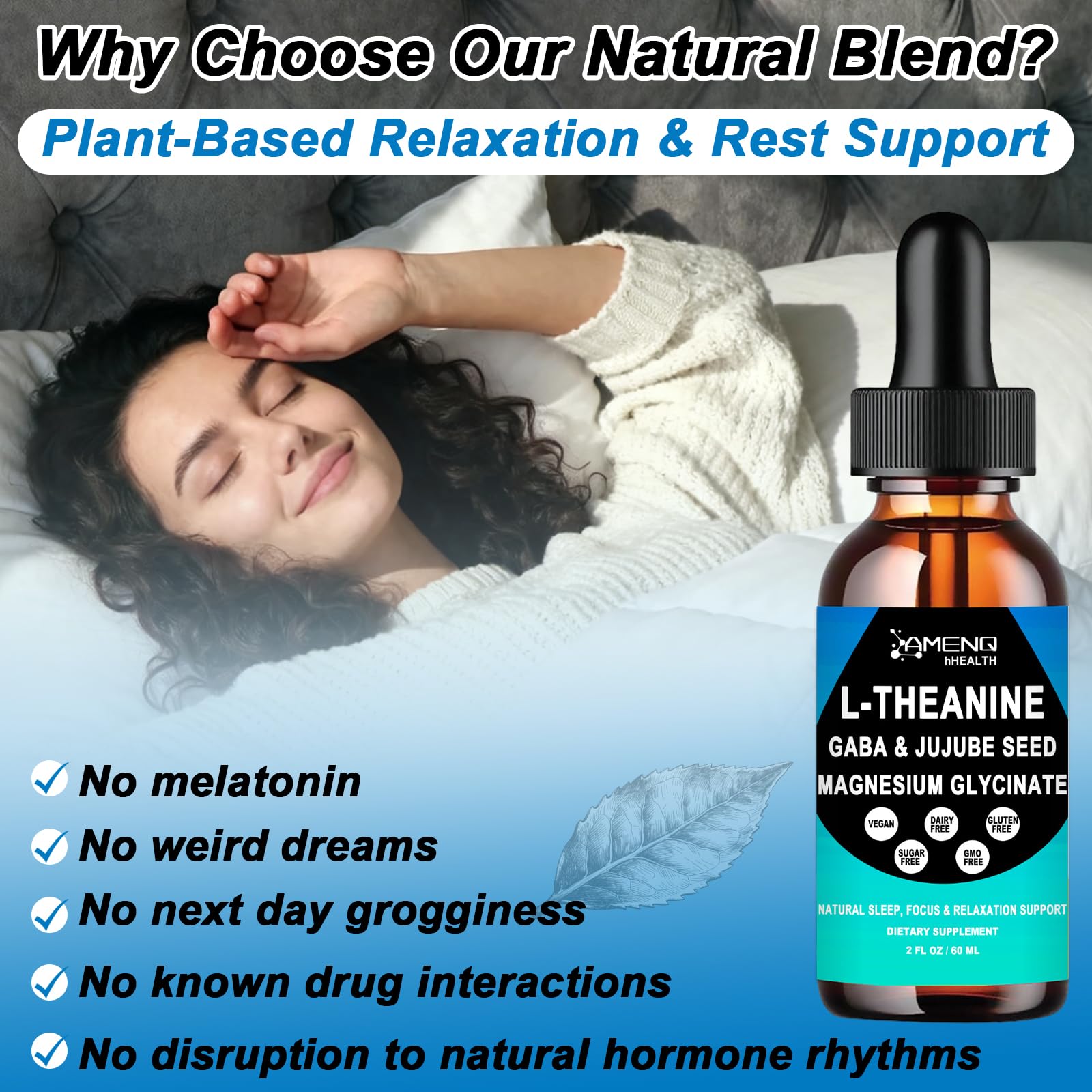 AMENQ hHEALTH L-Theanine Liquid Drops ingredients list