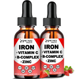 AMENQ hHEALTH Liquid Iron Drops front view with packaging
