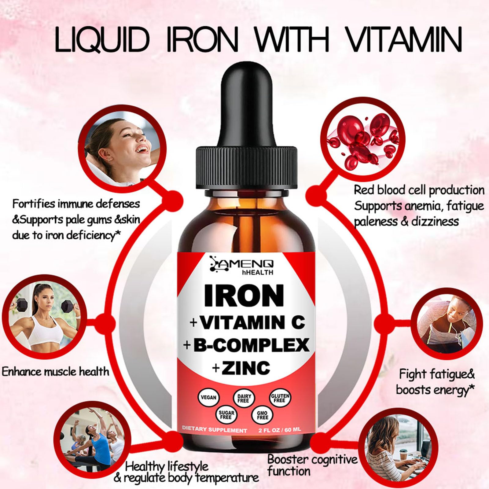 AMENQ hHEALTH Liquid Iron Drops with multivitamins ingredients list