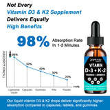 AMENQ hHEALTH Liquid Vitamin D3 K2 Supplement ingredients list