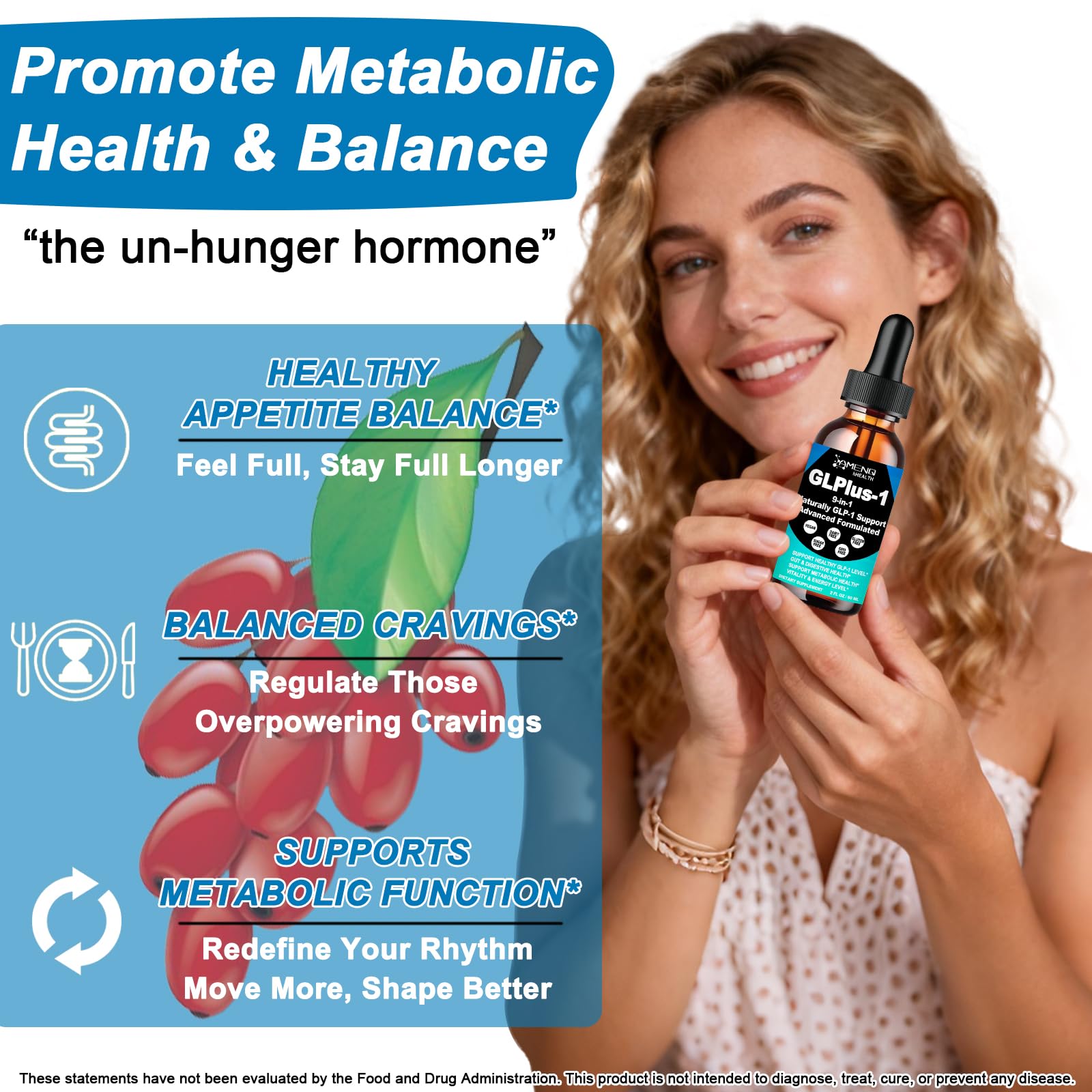 AMENQ hHEALTH Organic Berberine Drops 500mg packaging