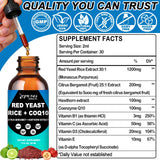 AMENQ hHEALTH Red Yeast Rice with CoQ10 supplement bottle side view