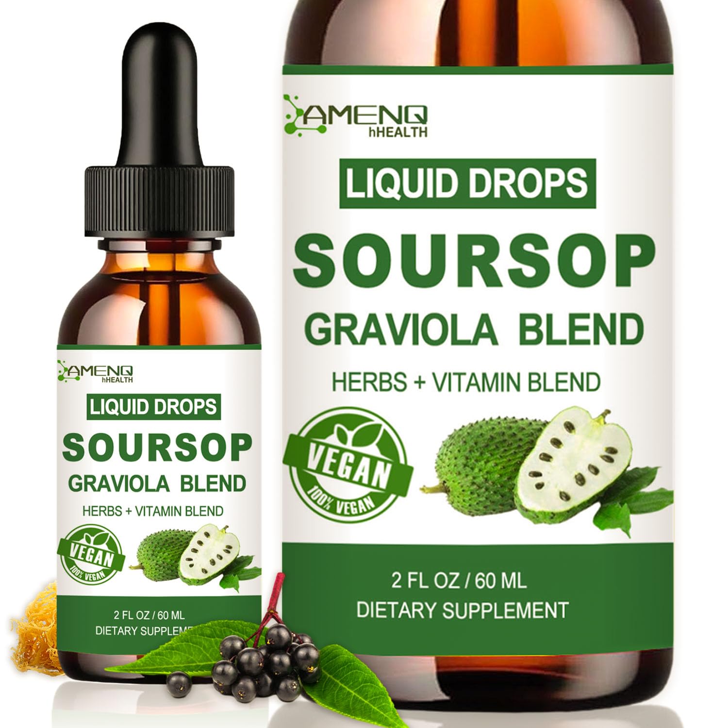 AMENQ hHEALTH Soursop Graviola Liquid Drops packaging