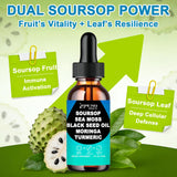 AMENQ hHEALTH Soursop Liquid Drops in a glass with juice