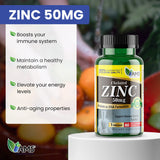 America Medic & Science Chelated Zinc Supplement 100mg side view