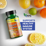 America Medic & Science Rapid-C Vitamin C 500mg supplement bottle with label