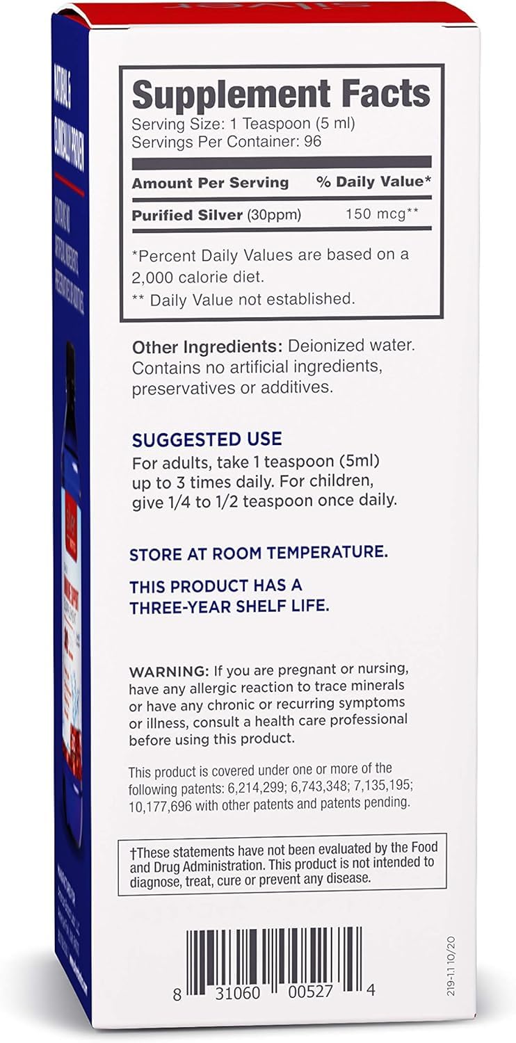 American Biotech Labs Silver Biotics 30 PPM 16 Fl Oz on a table
