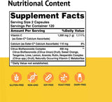 American Health Ester-C Vitamin C 500 mg capsules side view with label