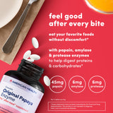 American Health Papaya Enzyme chewable tablets on a table