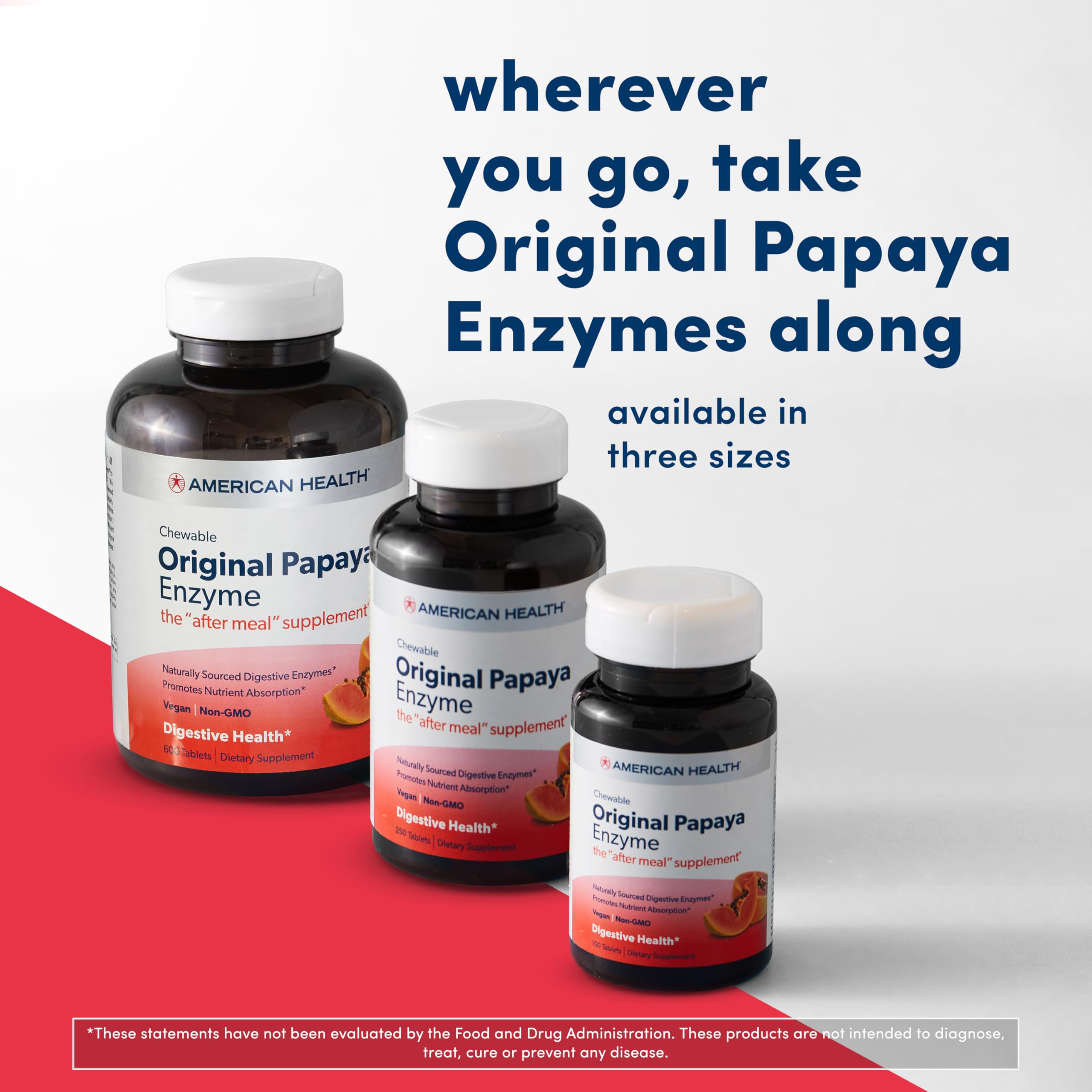 American Health Papaya Enzyme packaging side view