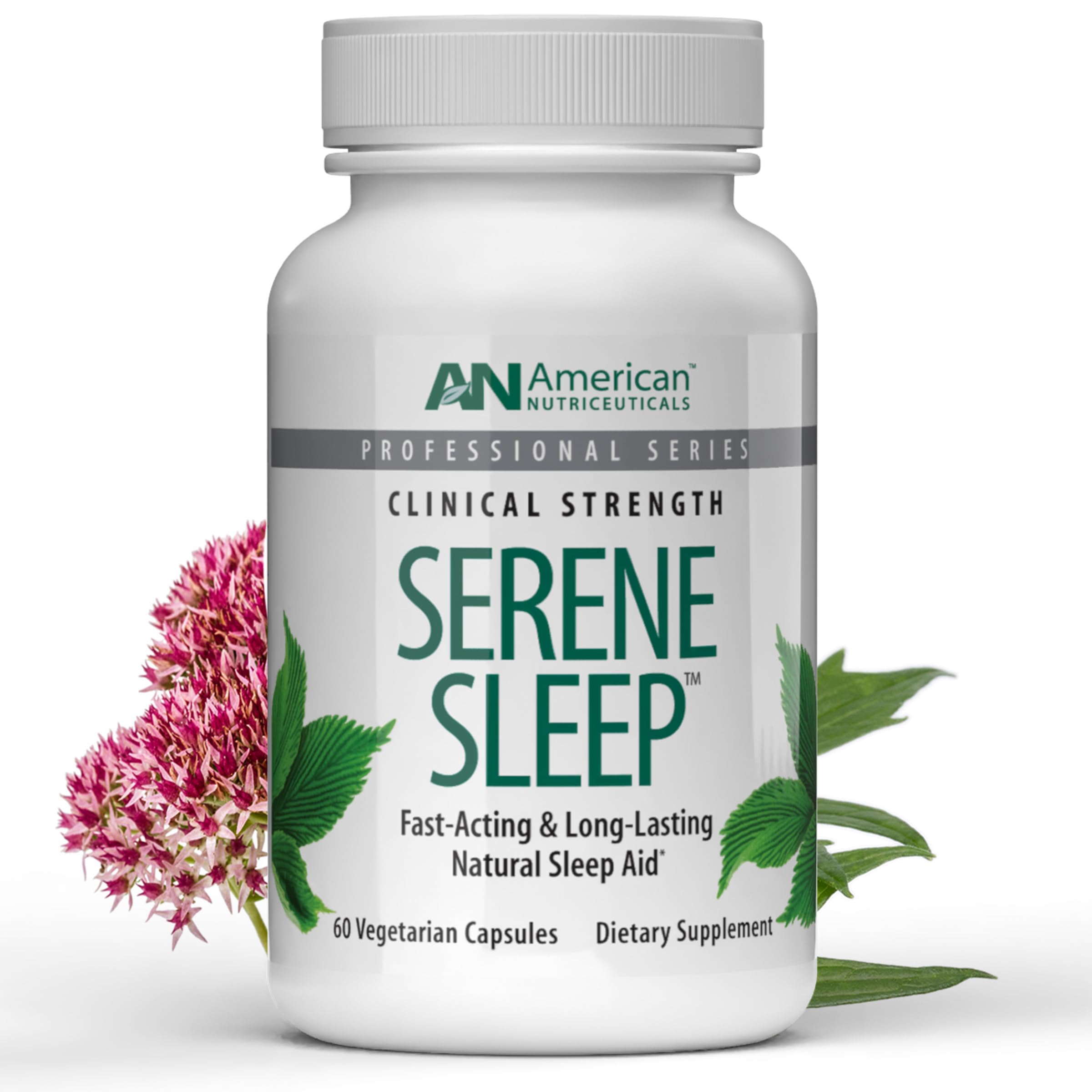 American Nutriceuticals Serene Sleep Aid 60 capsules front view