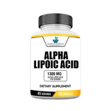 American Standard Supplements Alpha Lipoic Acid 1300mg front view of bottle
