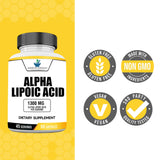 American Standard Supplements Alpha Lipoic Acid 90 capsules with measuring spoon