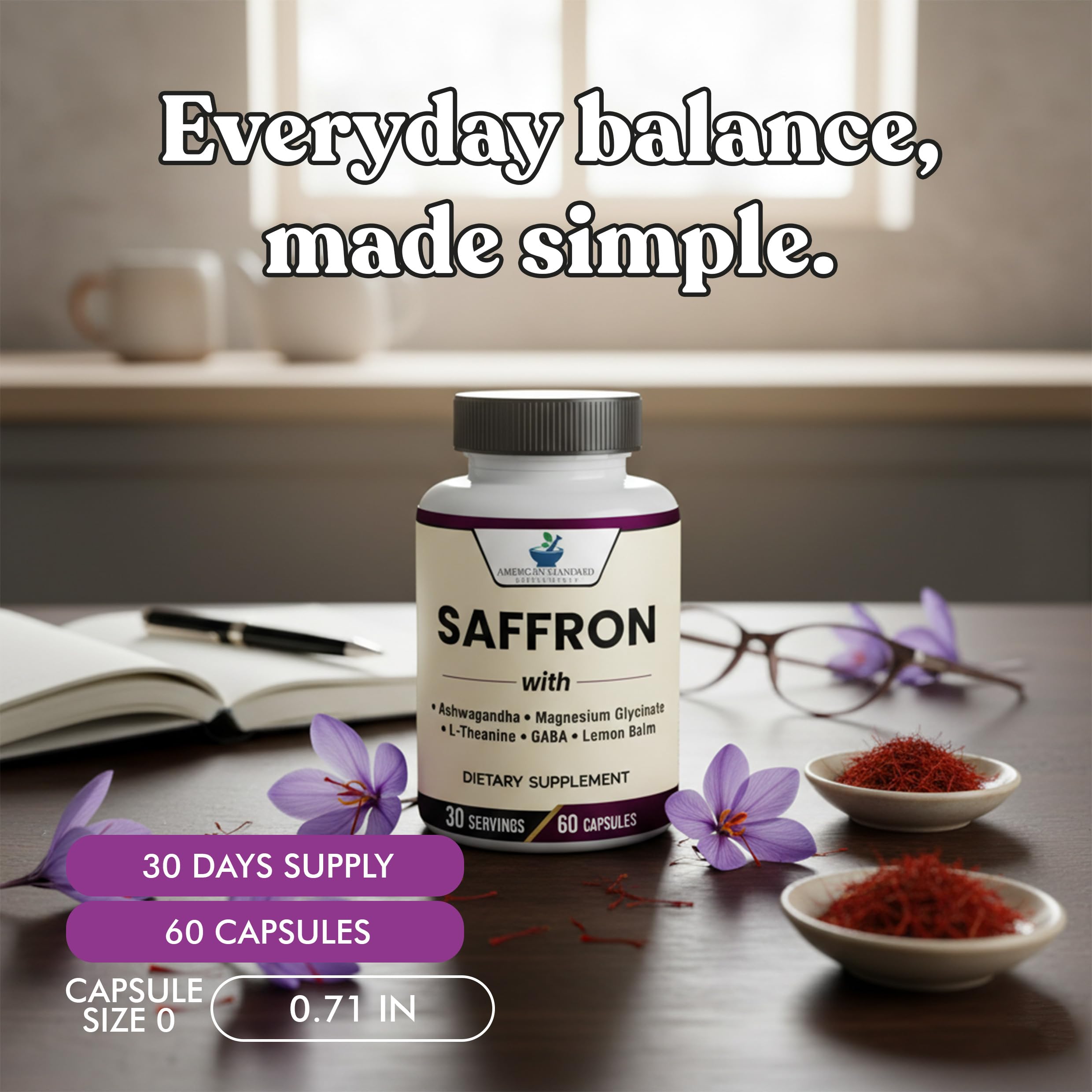 American Standard Supplements Blended Vitamin & Mineral Supplement on a kitchen counter