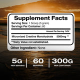 American Standard Supplements Creatine Monohydrate 300g Powder side view