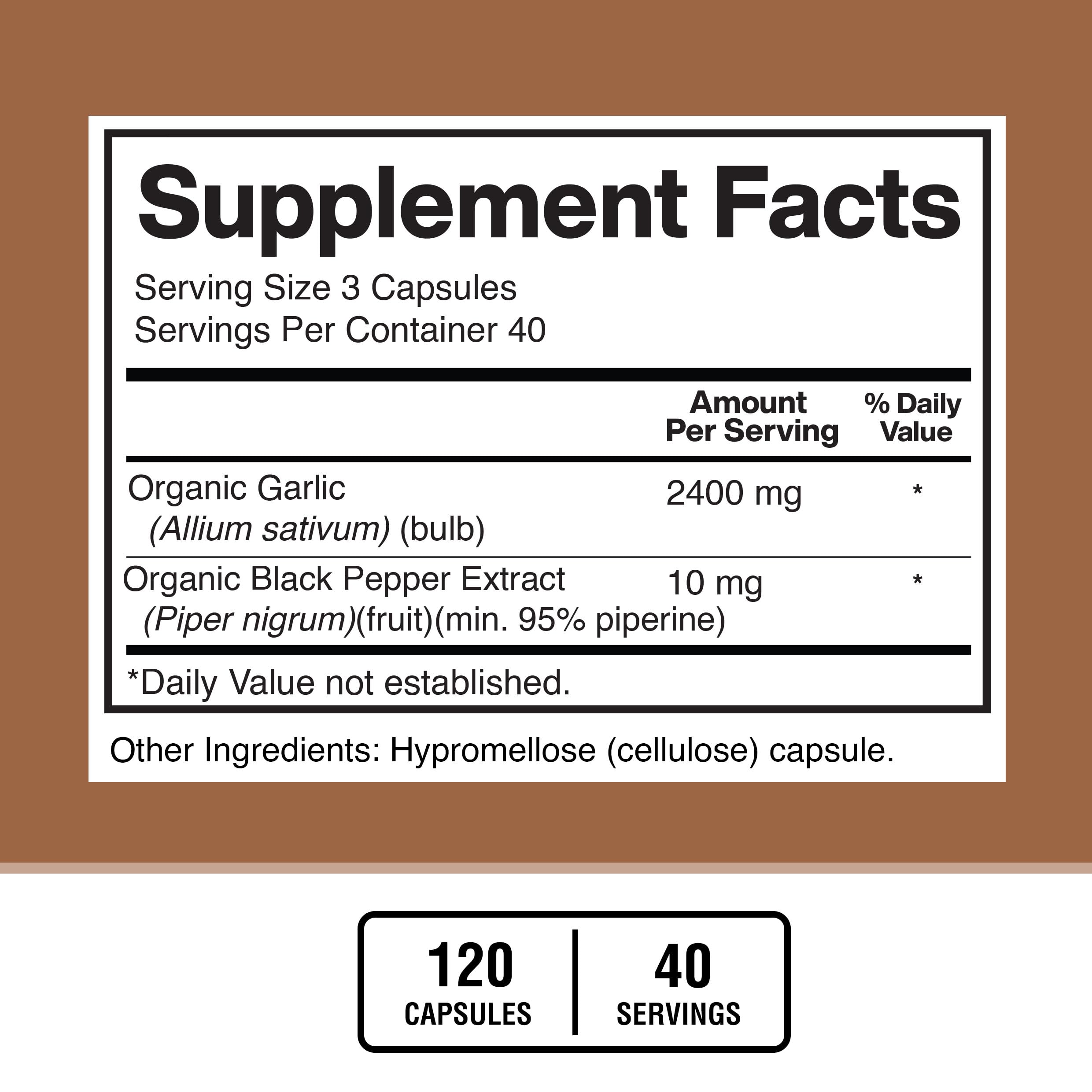 American Standard Supplements Garlic 2400mg capsules close-up