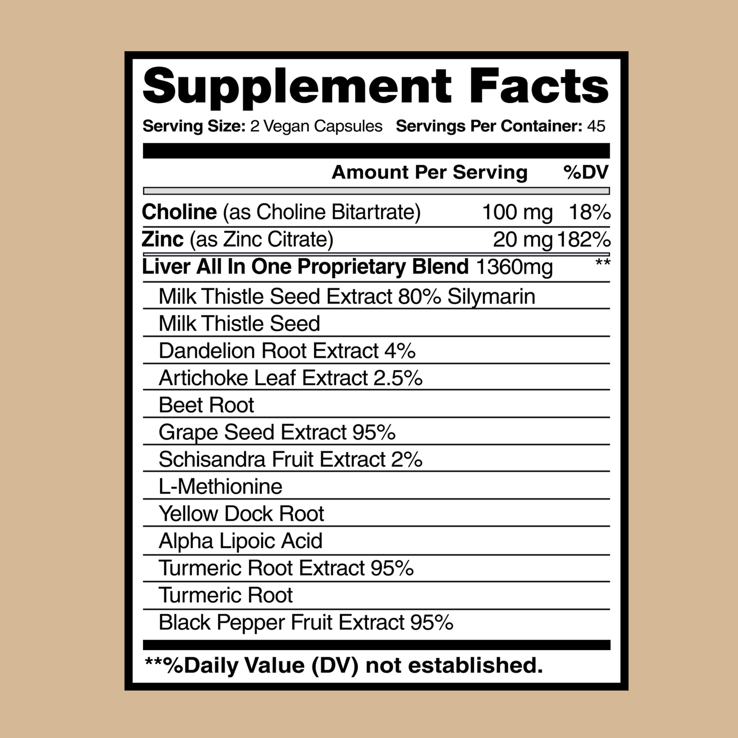 American Standard Supplements Liver All In One side view