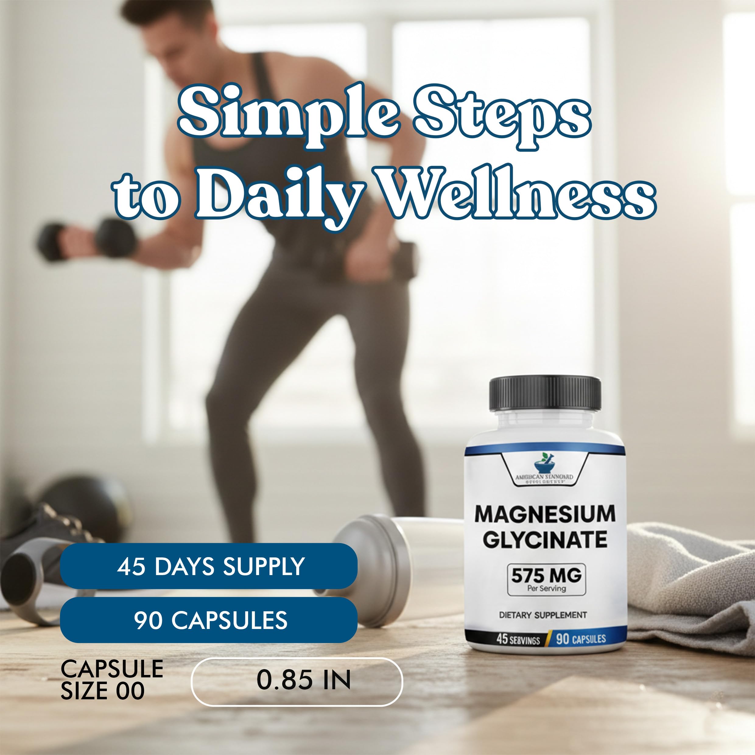 American Standard Supplements Magnesium Glycinate 100g capsule close-up