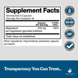 American Standard Supplements Magnesium Glycinate 100g side view