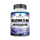 American Standard Supplements Melatonin 25mg Chewable Tablets front view