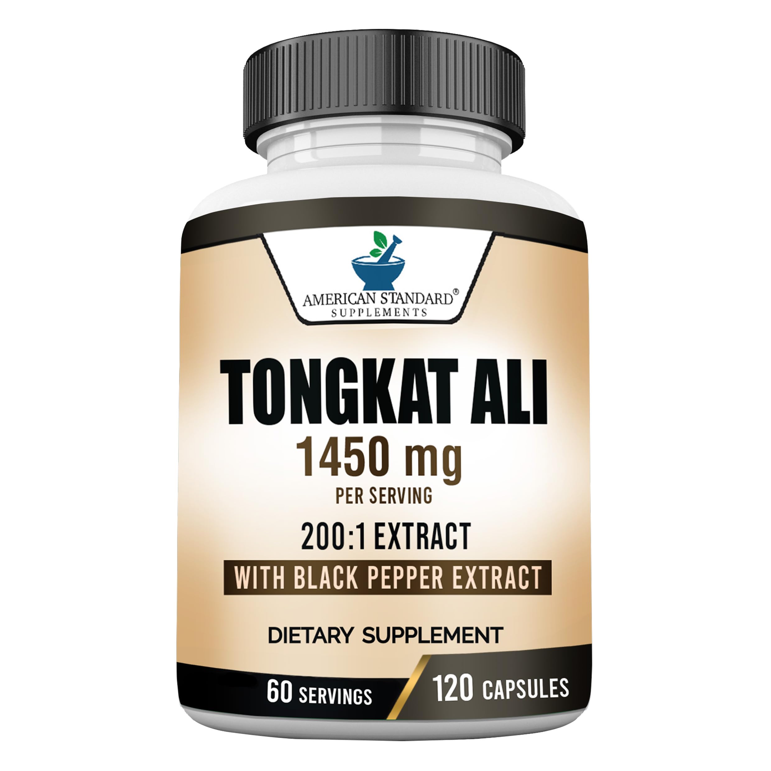 American Standard Supplements Tongkat Ali 200:1 Extract capsules front view