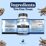 American Standard Valerian Capsules with a measuring spoon