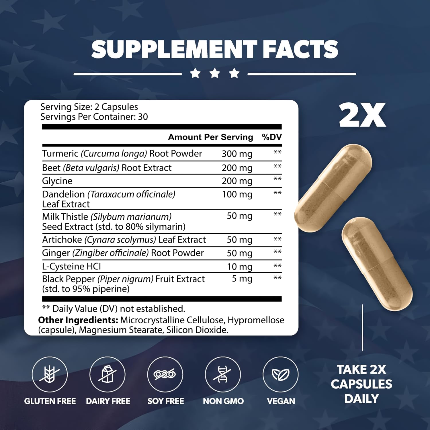 AMERICAN VITALITY Liver Nurture Supplement side view