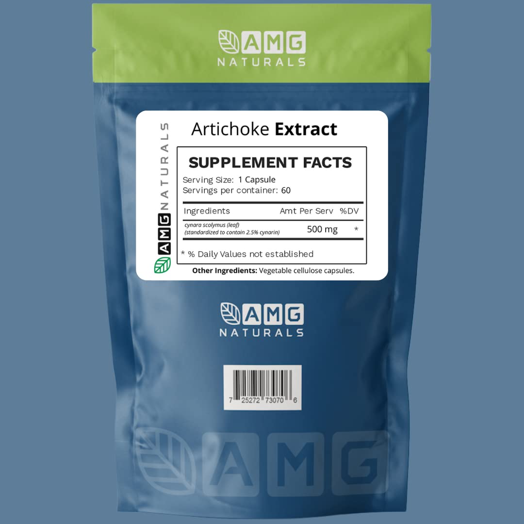 AMG Naturals Artichoke Extract packaging and capsules
