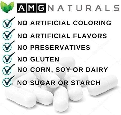 AMG Naturals Artichoke Leaf Extract 20:1 Capsules on a wooden table