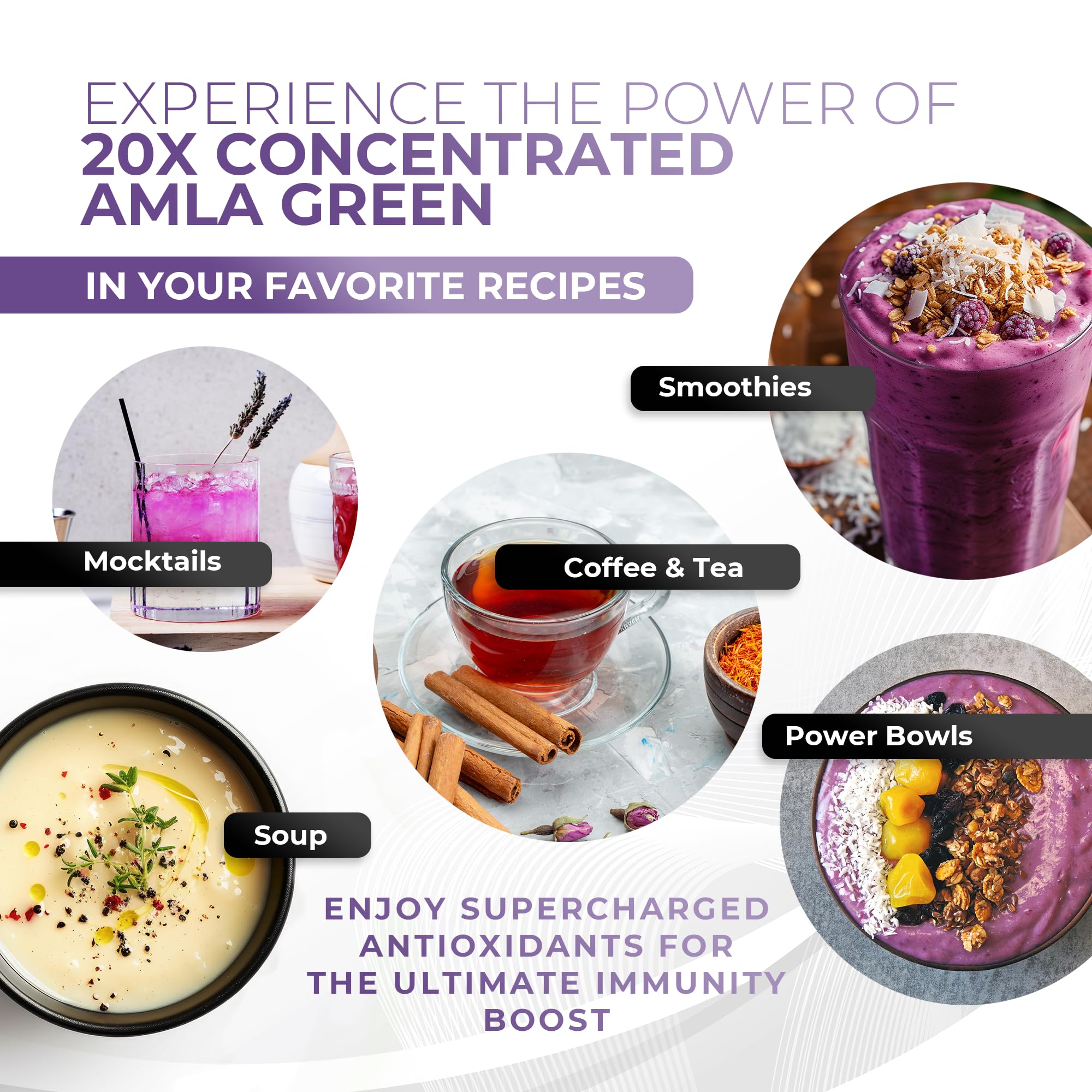 Amla Green Amla Powder Supplement in a breakfast bowl
