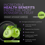 Amla Green Amla Powder Supplement mixed in smoothie