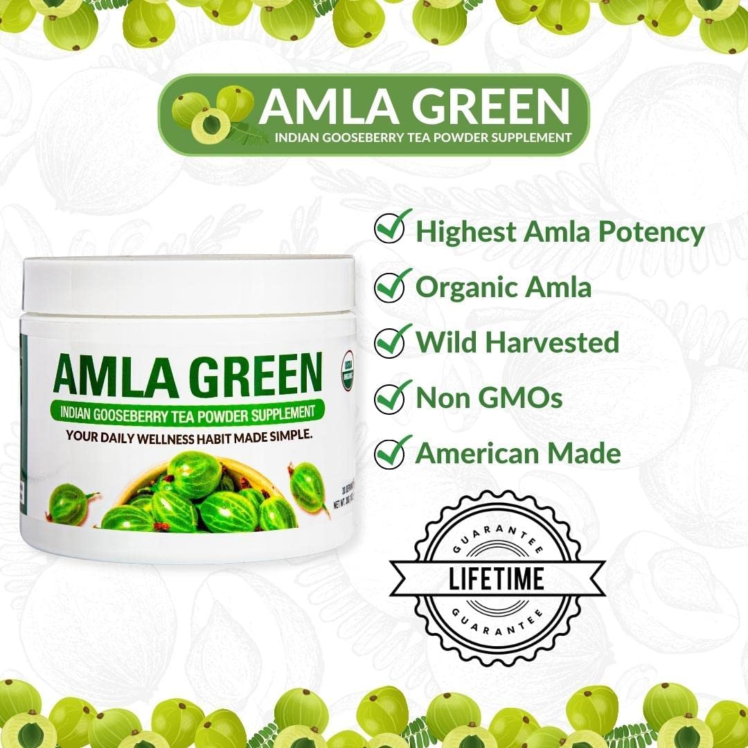 Amla Green product with fresh amla berries