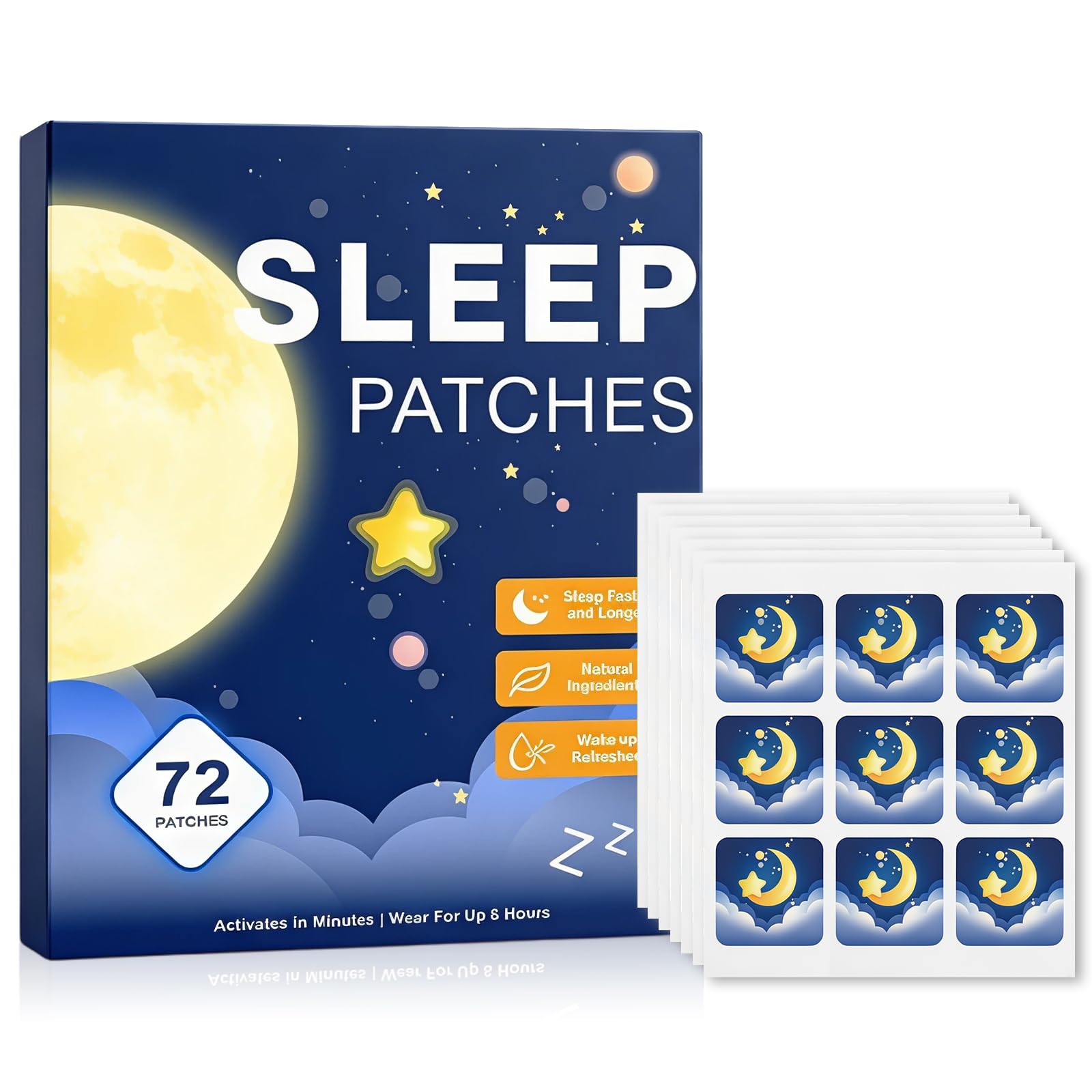 AMLL Sleep Patches 72PCS packaging front view