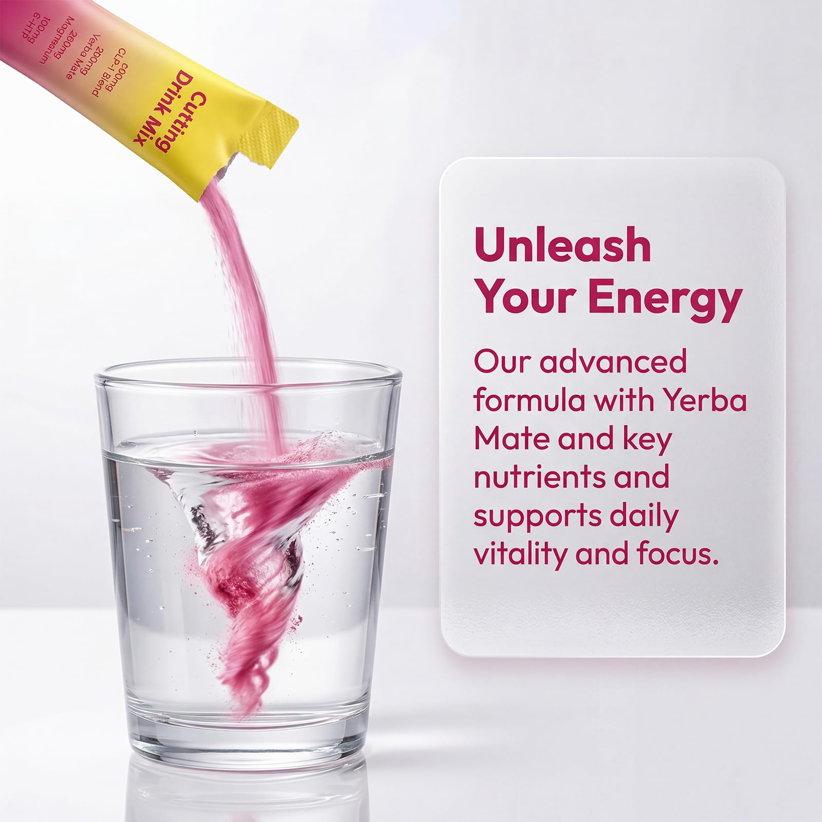 AMOQUCT Prebiotic Drink Mix scoop with powder