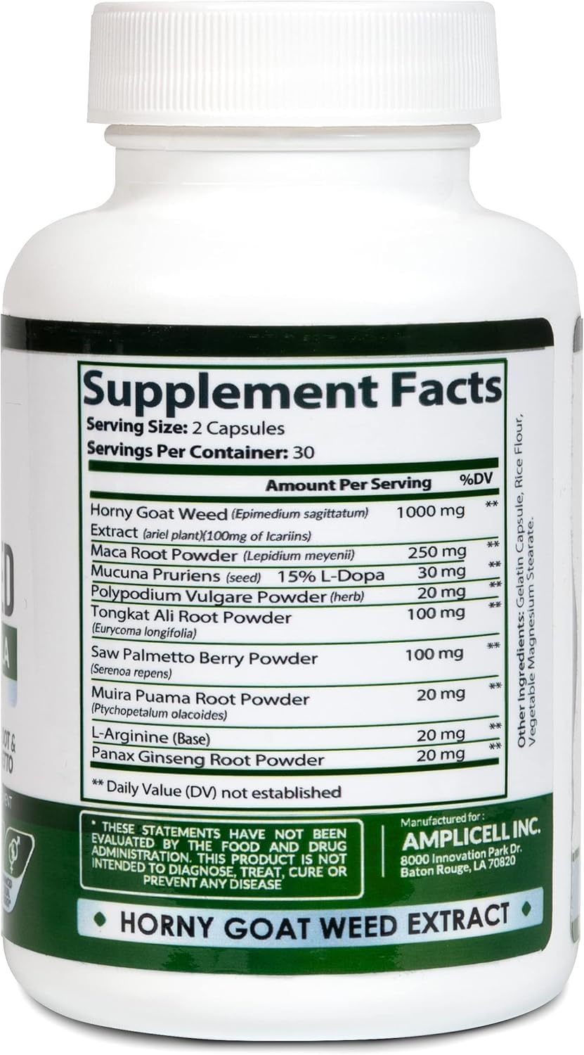 Amplicell Dong Quai Herbal Supplement side view with capsules