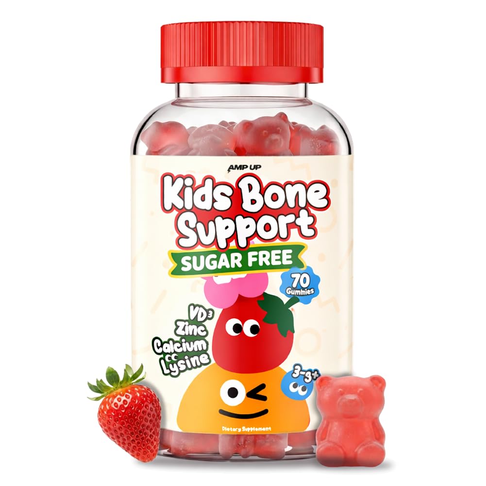 AmpUp Calcium Gummies front view with fruit flavours