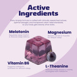 AmpUp Sleep Gummies 5mg Melatonin close-up of gummies