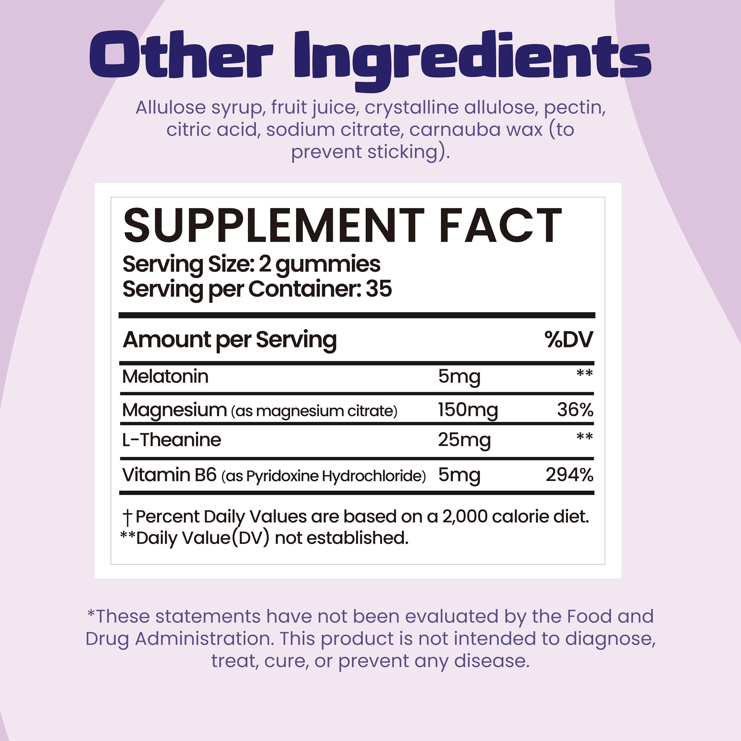 AmpUp Sleep Gummies 5mg Melatonin ingredients list