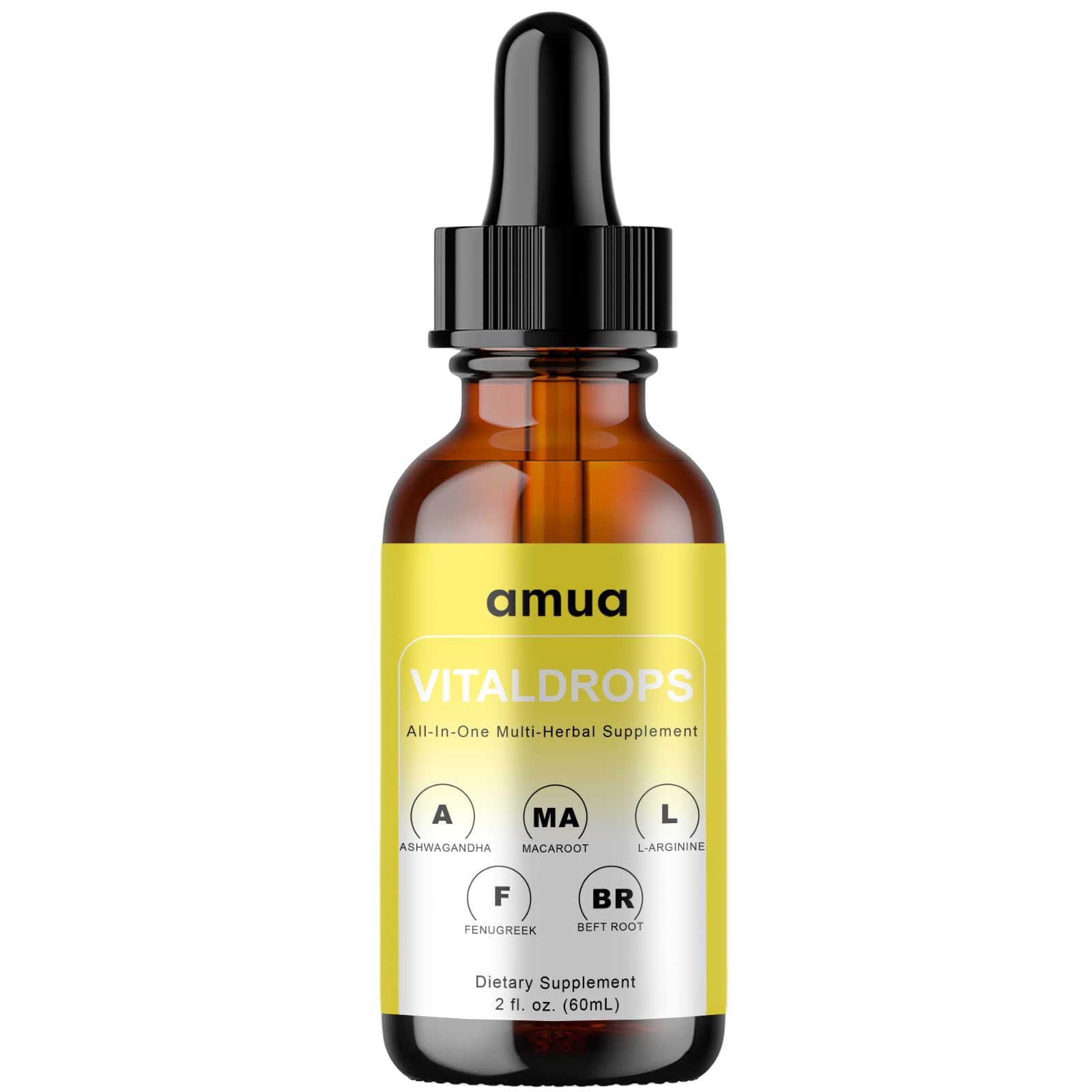 AMUA L-Arginine Supplement liquid bottle front view
