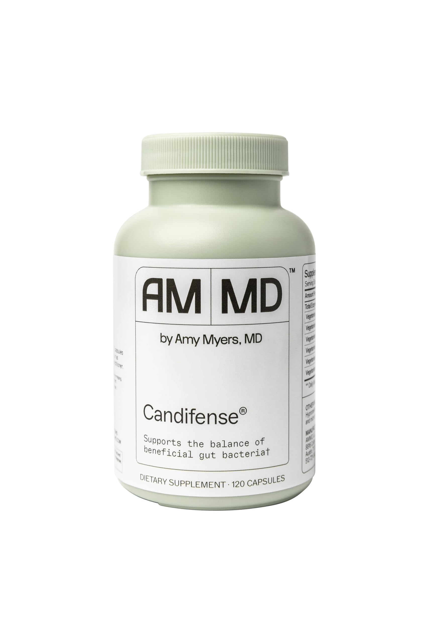 Amy Myers MD Candifense Probiotic Supplement 120 Capsules front view