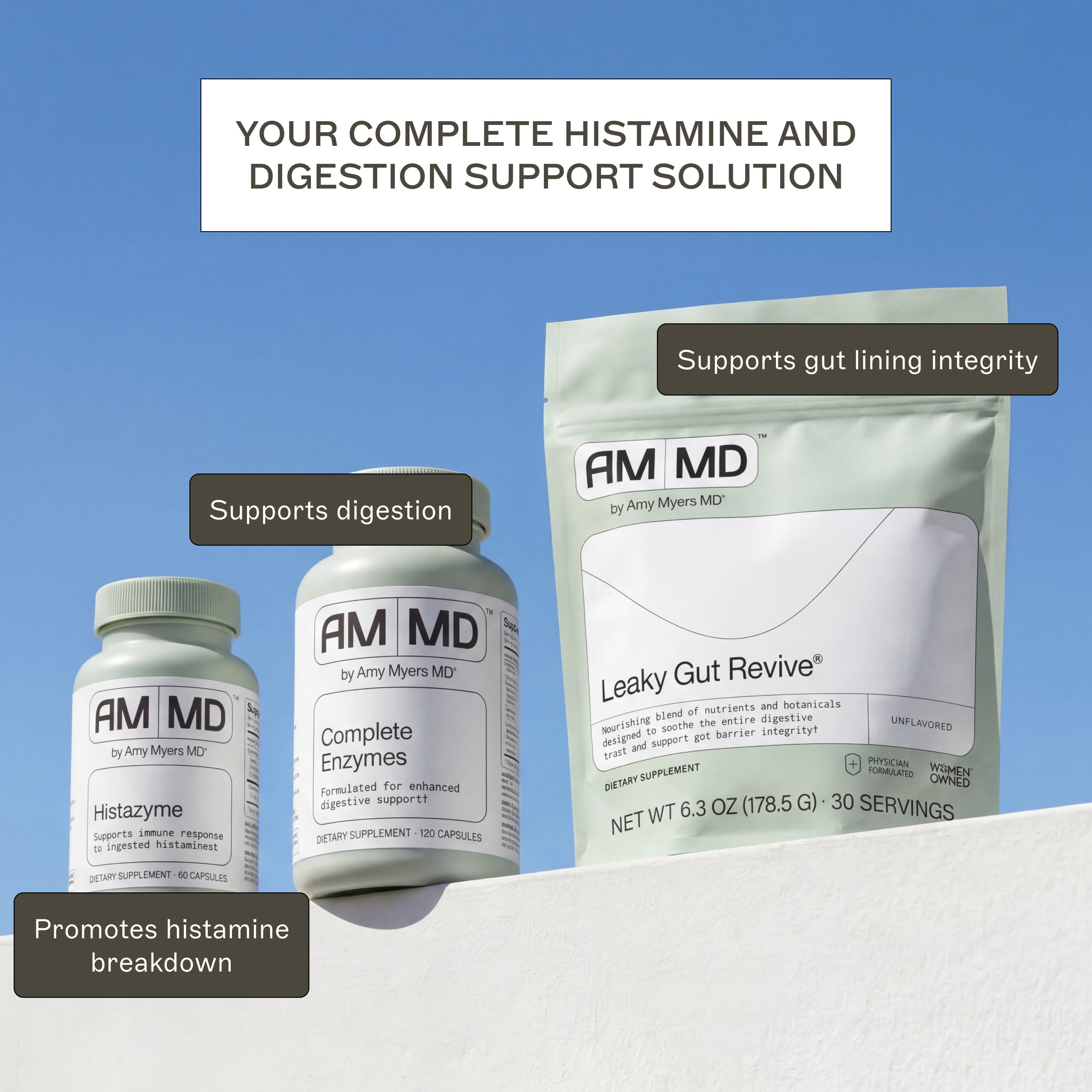 Amy Myers MD Histazyme supplement packaging details