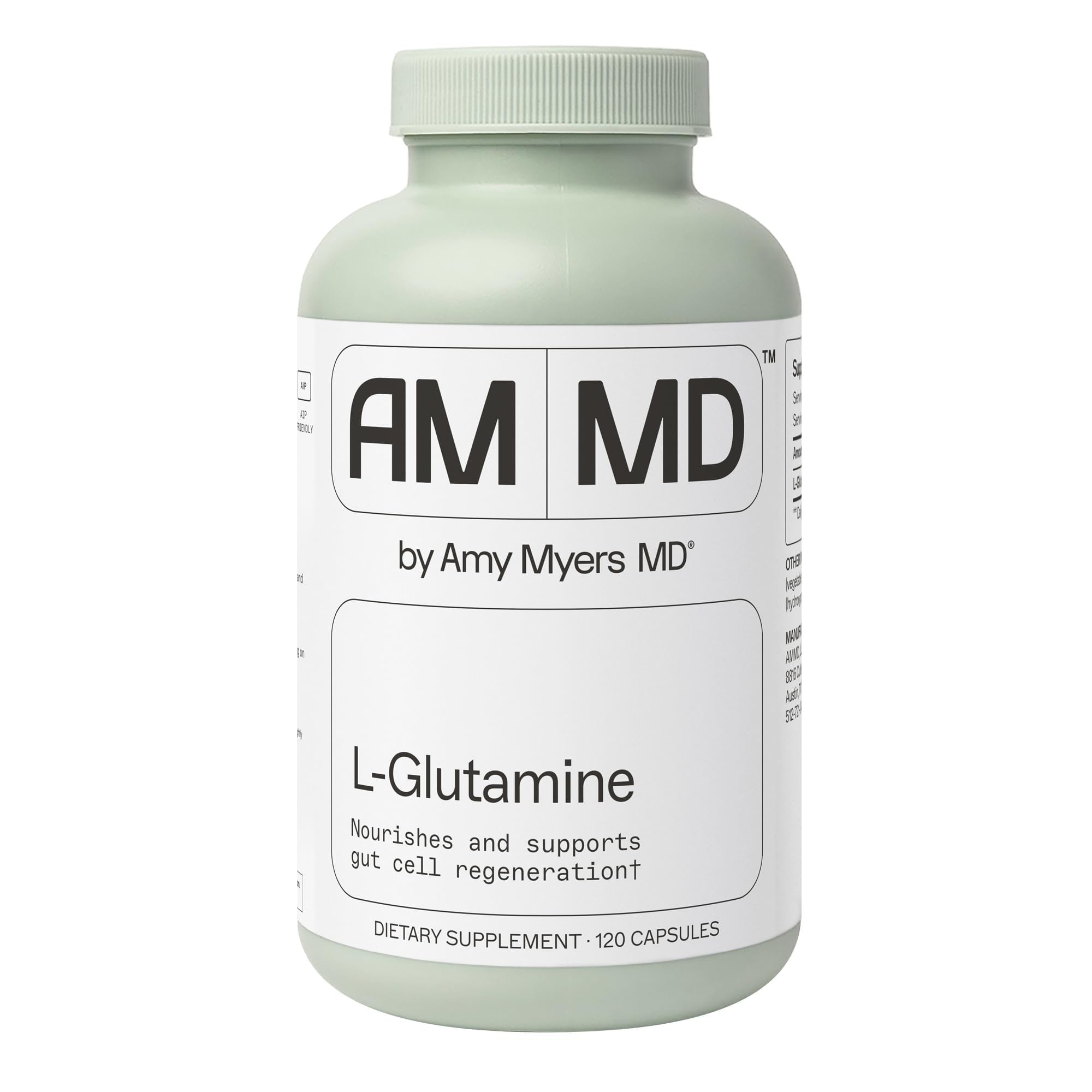 Amy Myers MD L-Glutamine Capsules 1700mg bottle front view