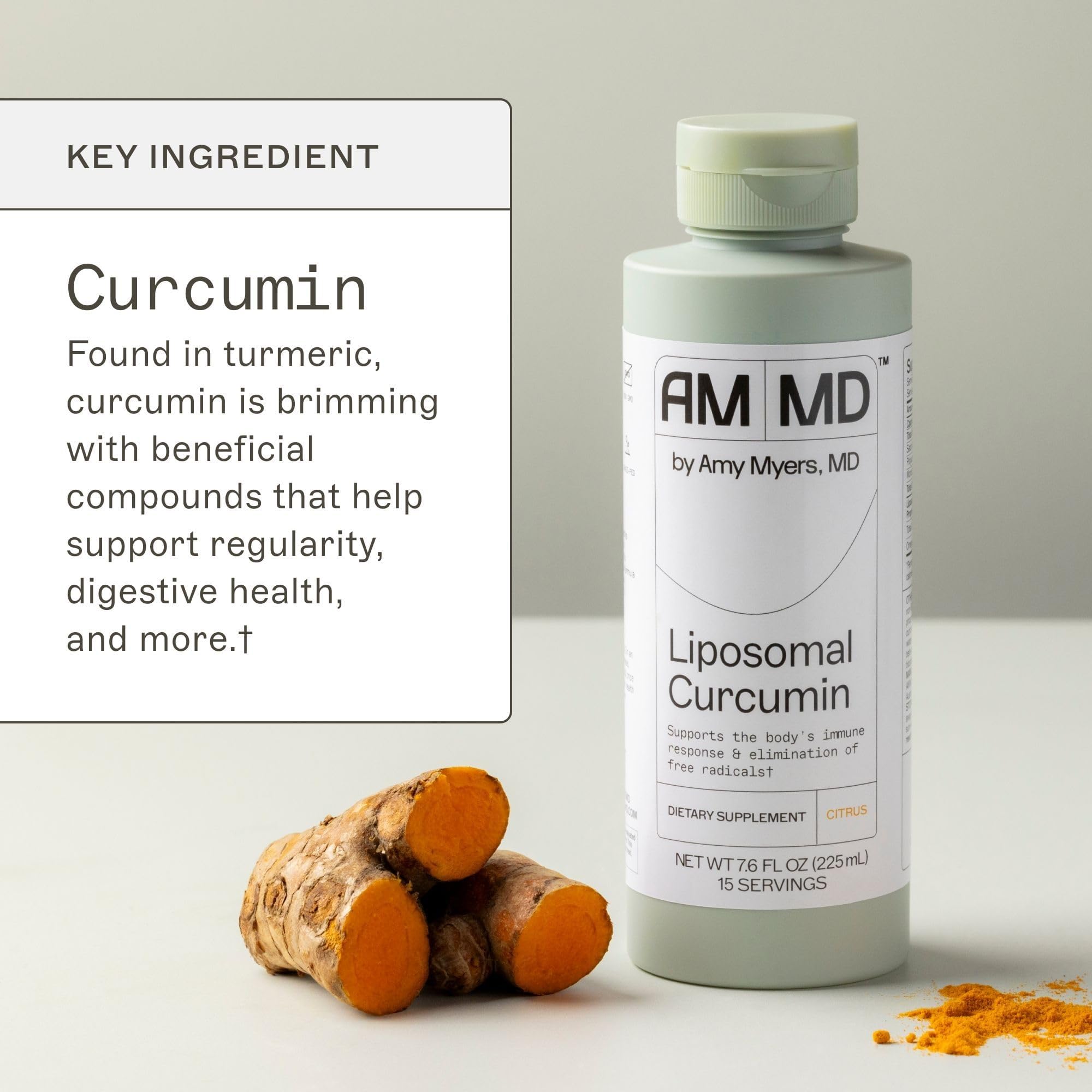 Amy Myers MD Liposomal Curcumin 1000mg label close-up