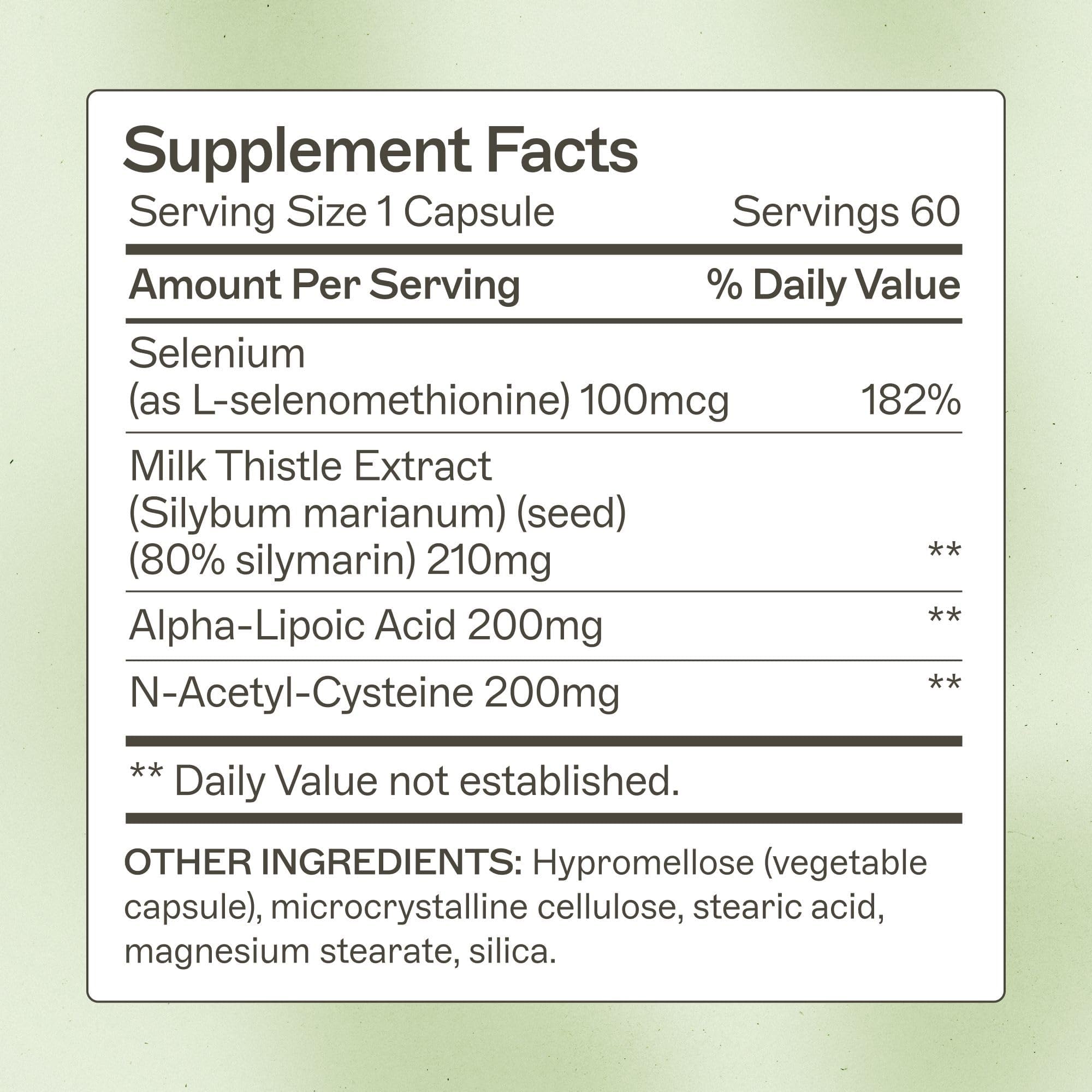 Amy Myers MD Milk Thistle Supplement 210mg capsule close-up