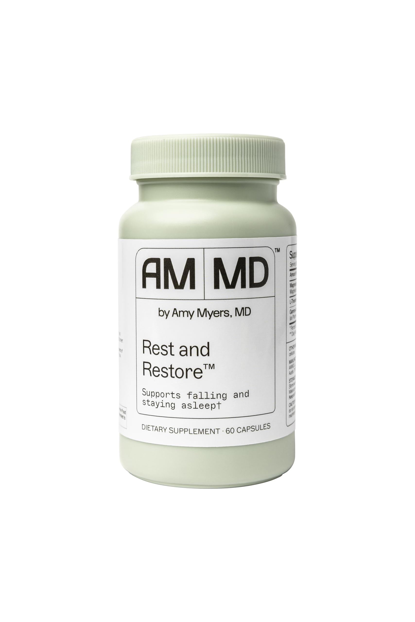 Amy Myers MD Rest and Restore Sleep Supplement 60 capsules front view