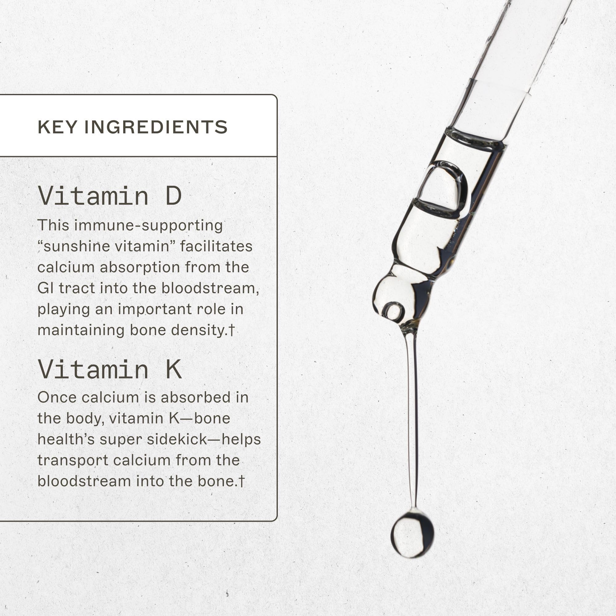 Amy Myers MD Vitamin D3 & K2 Liquid Supplement dropper close-up